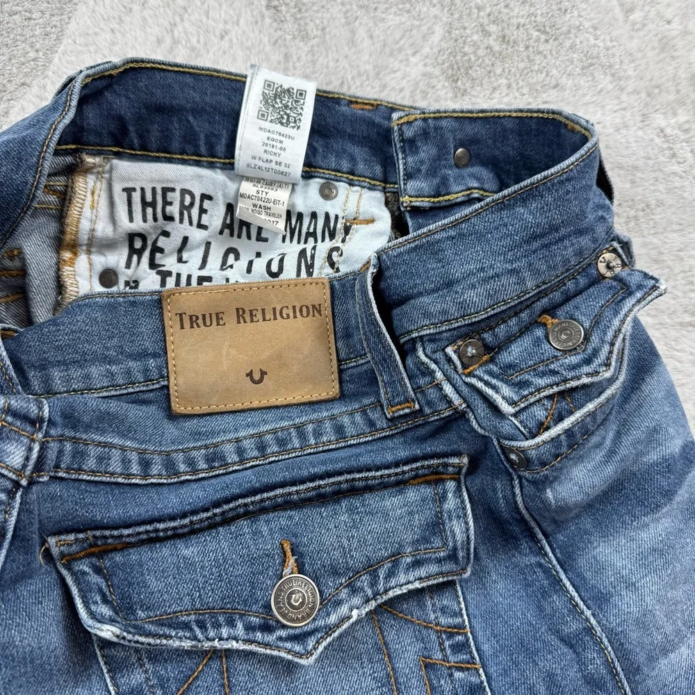 True Religion Ricky relaxed straight jeans men’s size‎ tag 28 blue indigo 30x31